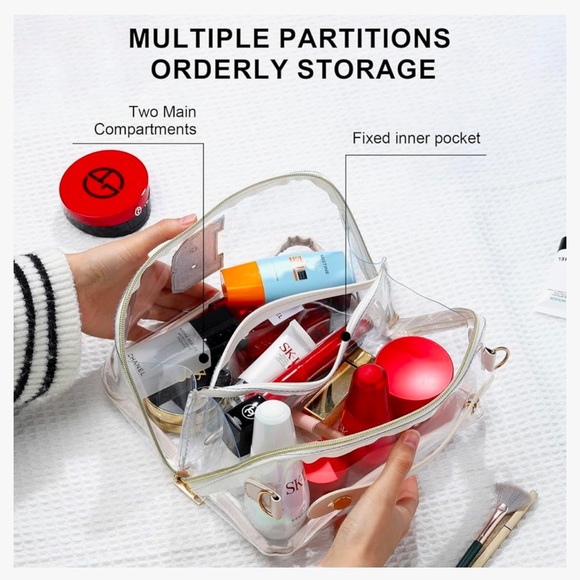 Clear Initial “R” Makeup Bag - Picture 14 of 16